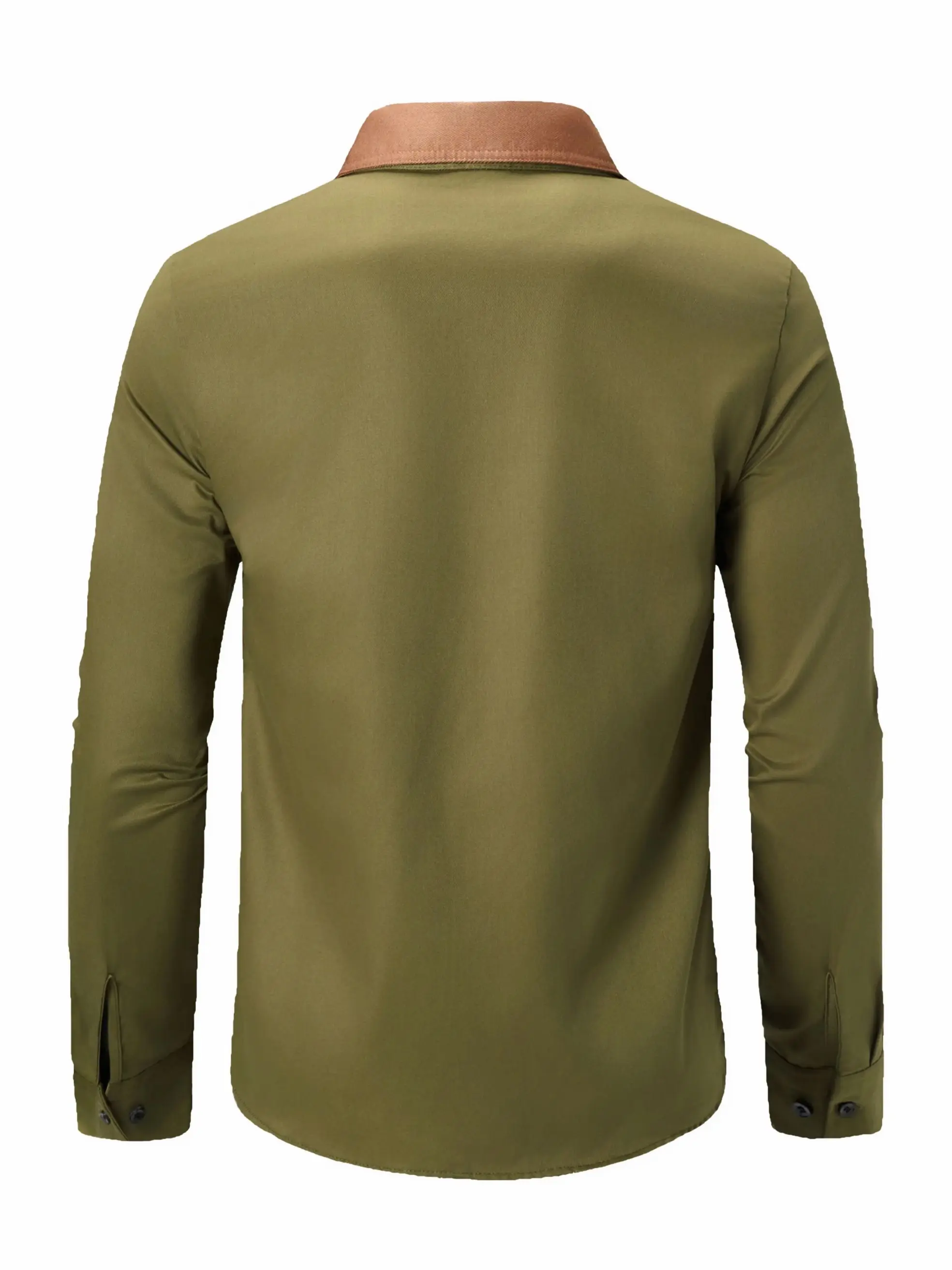 Рубашка COODRONY мужская с длинным рукавом брендовая повседневная карманами в стиле