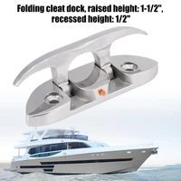 1pc boat clip marine boat flip up 4 12 folding cleat dock 316 stainless steel cable bolts 316marine hardware accessories
