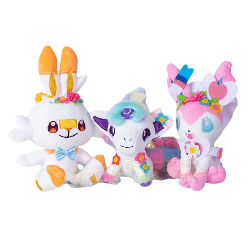 

Pokemon Sword and Shield Yan Rabbit Fairy Eevee Rainbow Horse Plush Doll Doll Toy Decoration Pendant Holiday Gift