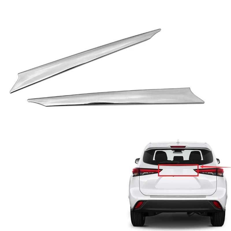 

For Toyota Highlander 2020 2021 ABS Chrome Rear Tail Trunk Lid Moulding Cover Trim Frame