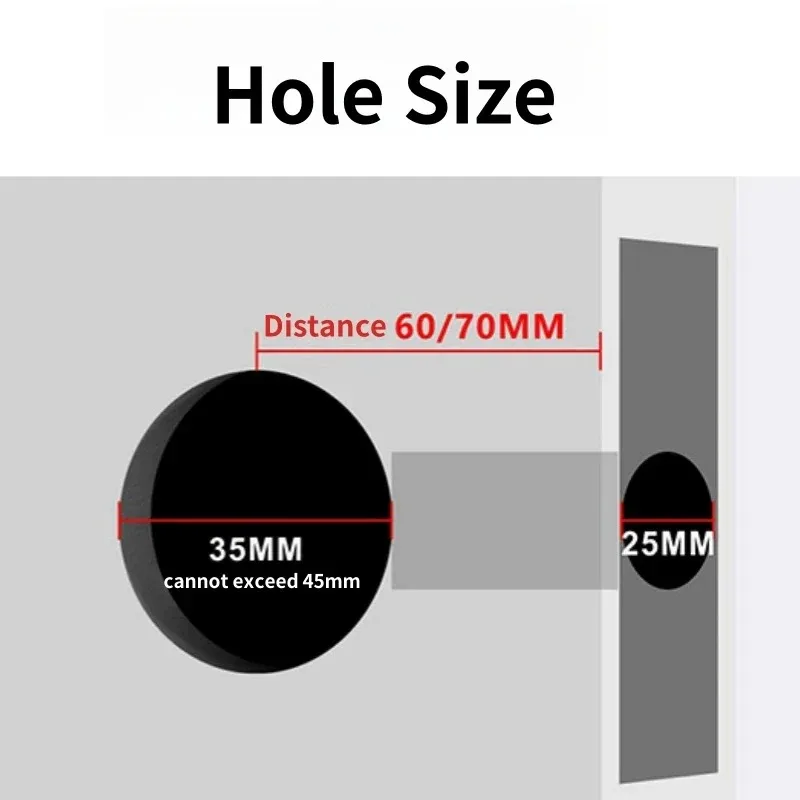 1 шт. невидимый односторонний круглый дверной замок для ванной комнаты