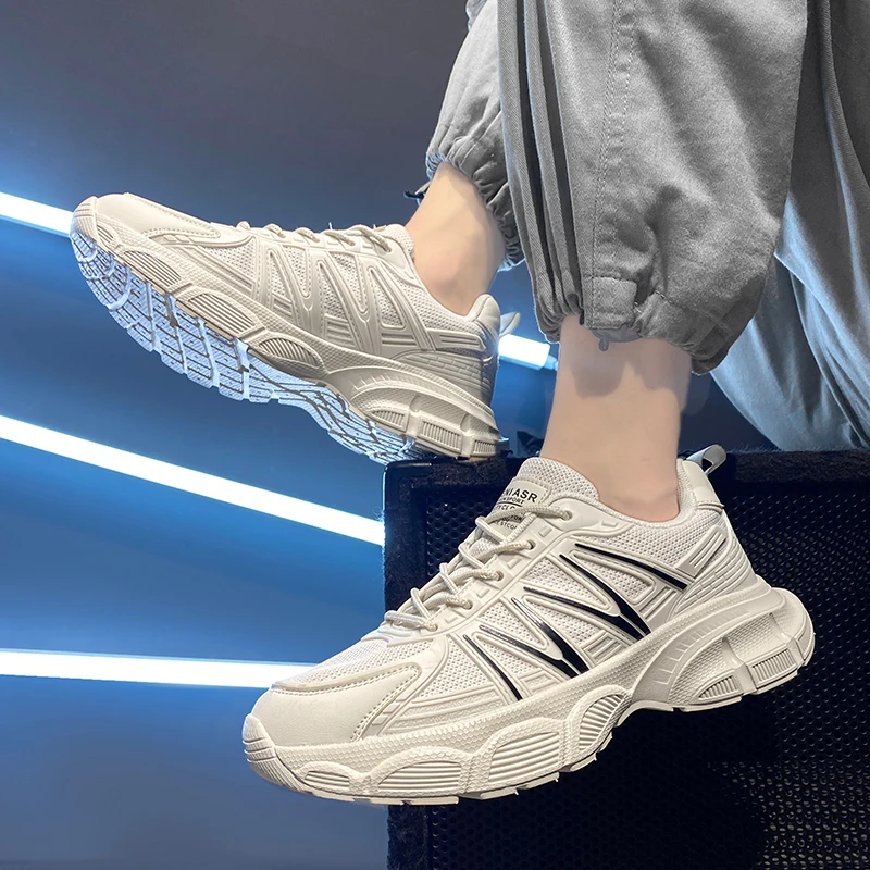 

Новая мужская обувь, универсальные удобные легкие мягкие нескользящие спортивные туфли на толстой подошве с низким верхом для мужчин на весну и осень