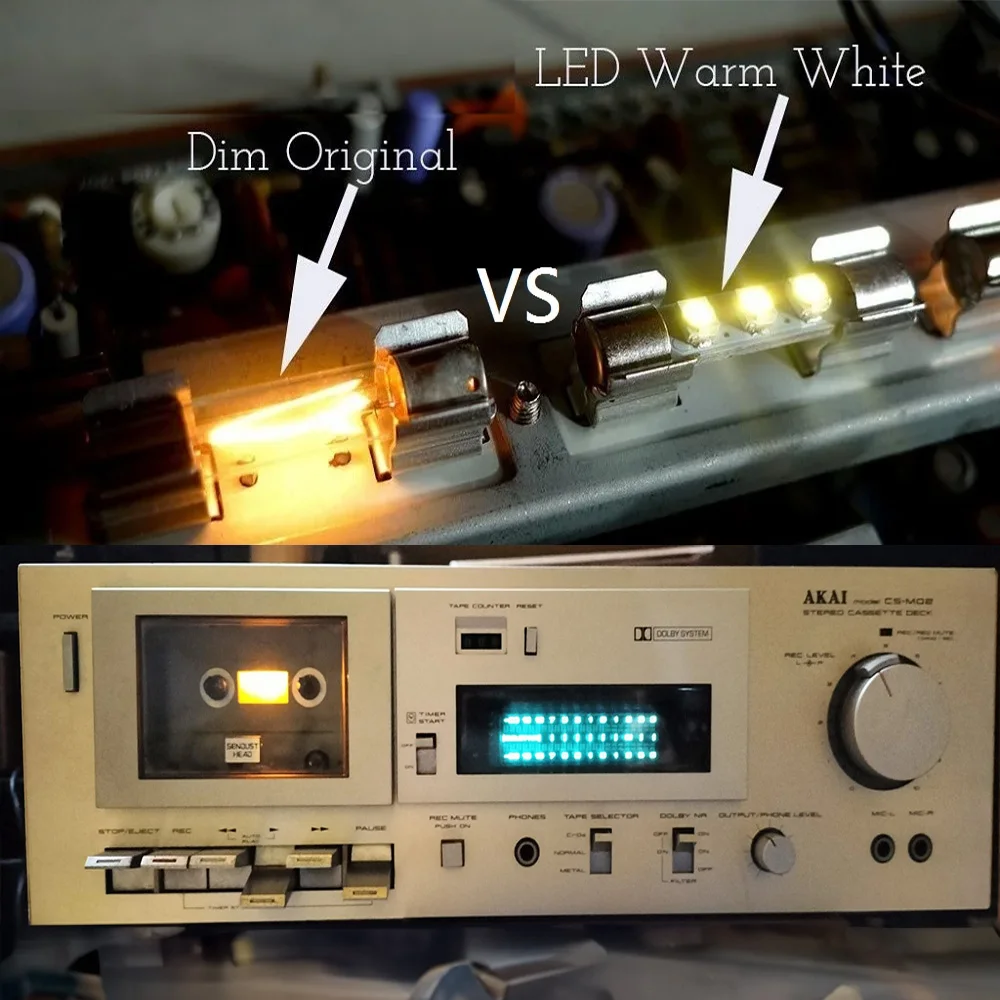 500 шт. AC8V светодиодная циферблатная лампа тюнер подсветки тип предохранителя