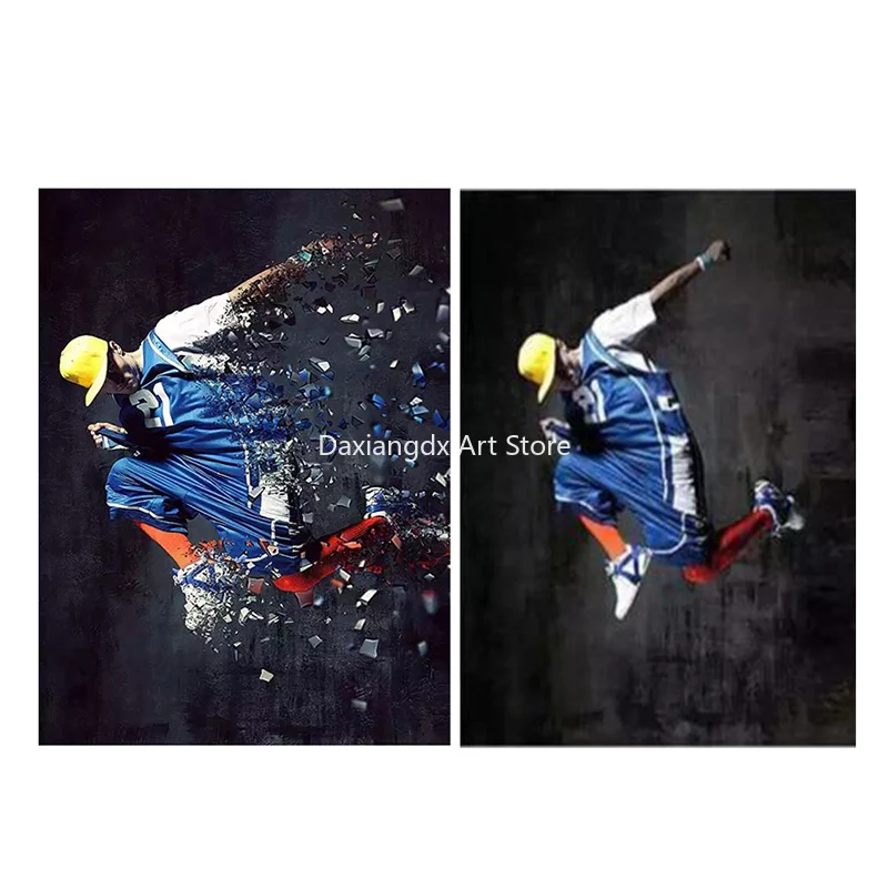 Пользовательский плакат брызги частиц 3D фрагменты фотопечать на стене картина