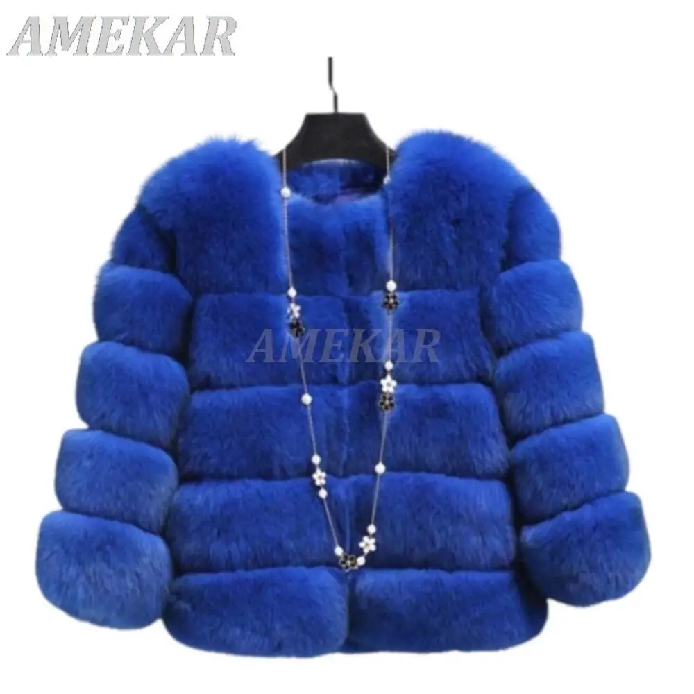 Faux Fur Coat Mink Fur Coats Winter Jacket Women Elegant Thick Warm Outerwear Fake Fur Jacket Women Parka Female Coat long coat