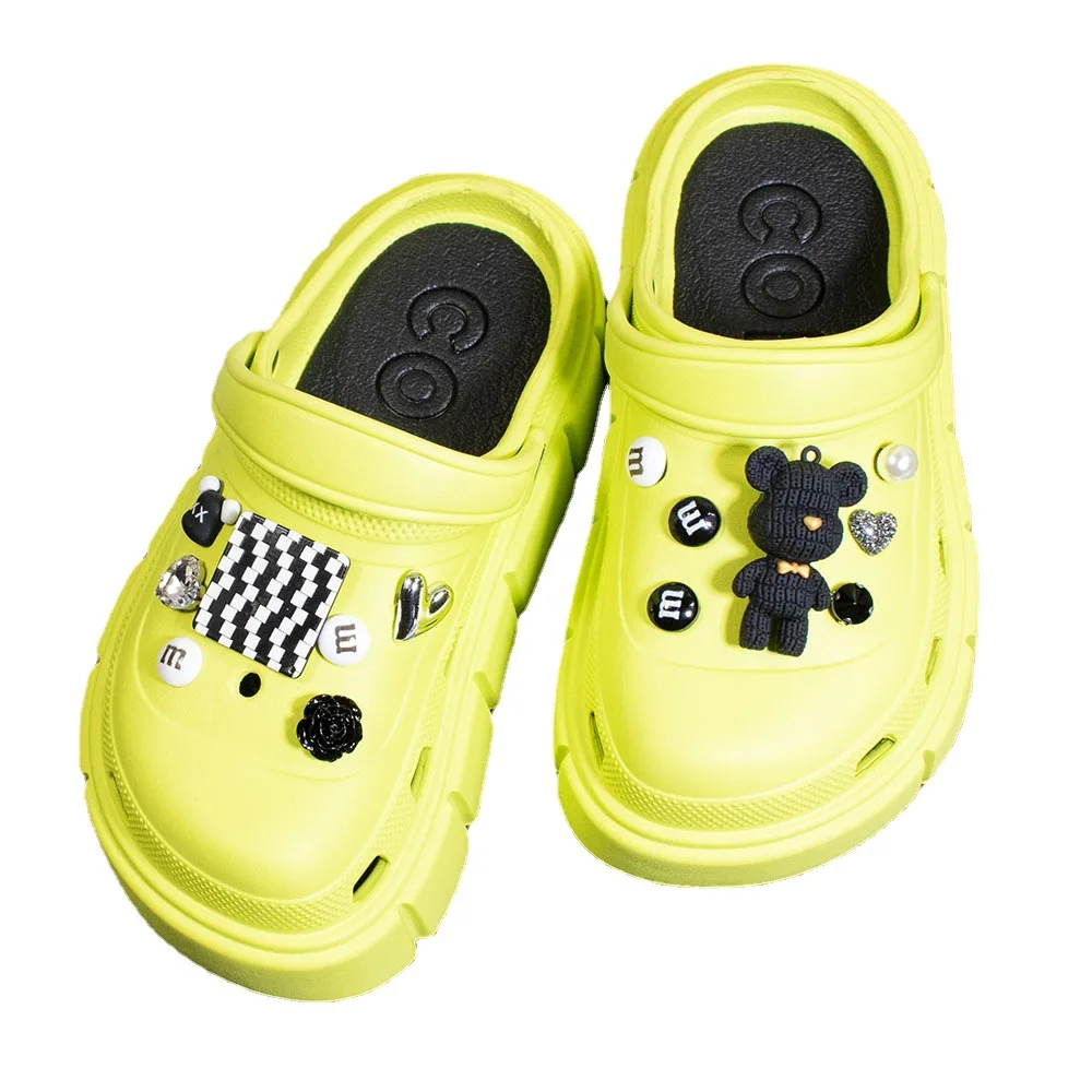 Croc Charms set  cartoon bear Shoe Decorations chain Buckle for clog crock Accessories  Girls Women Gifts