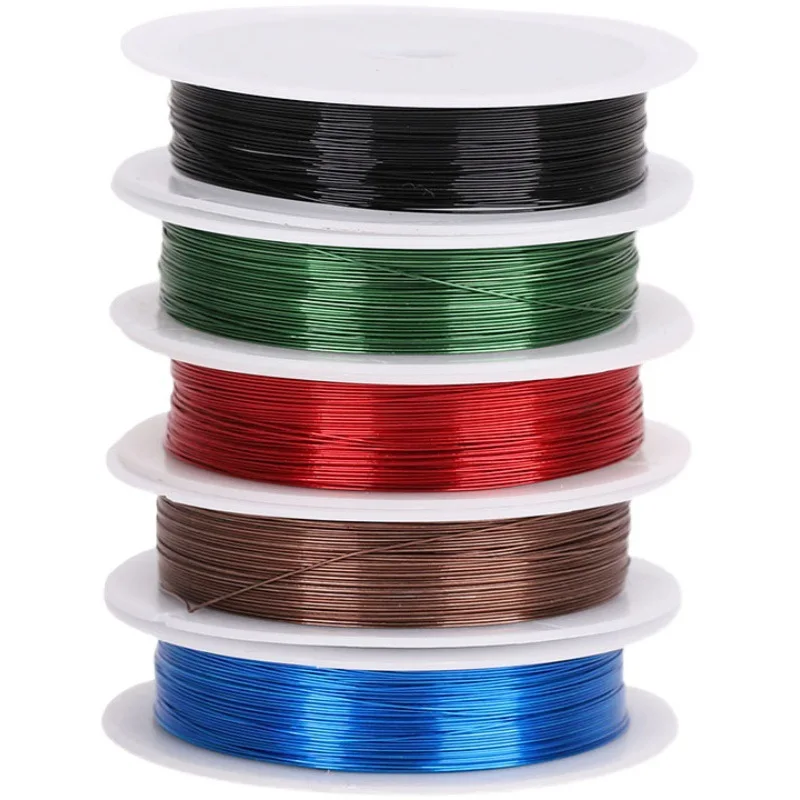 

10Meter/Roll 0.4mm Iron Metal Wire Line For Jewelry Making Earring Findings DIY Handicraft Accessories Wholesale Floral Material