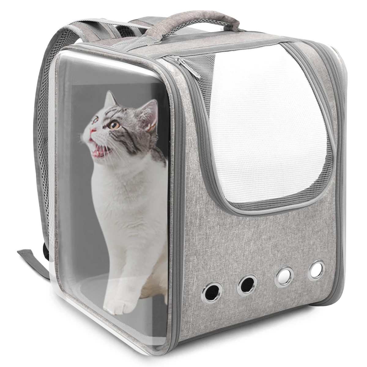 

Cat Backpack Pet Carrier Bag Small Cat Dog Travel Backpack Puppy Transparent Backpack Cat Transport Bag