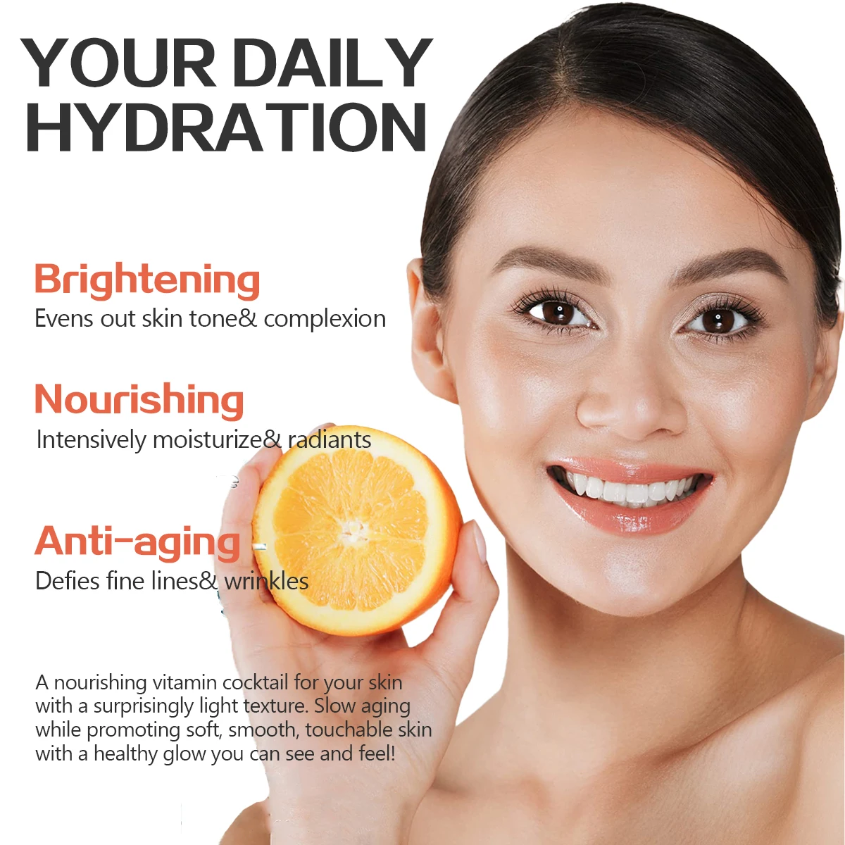 Фото Органический витамин С, куркума, дневной и ночной антивозрастной увлажняющий крем для удаления темных пятен, отбеливающий крем для лица с пептидами №5