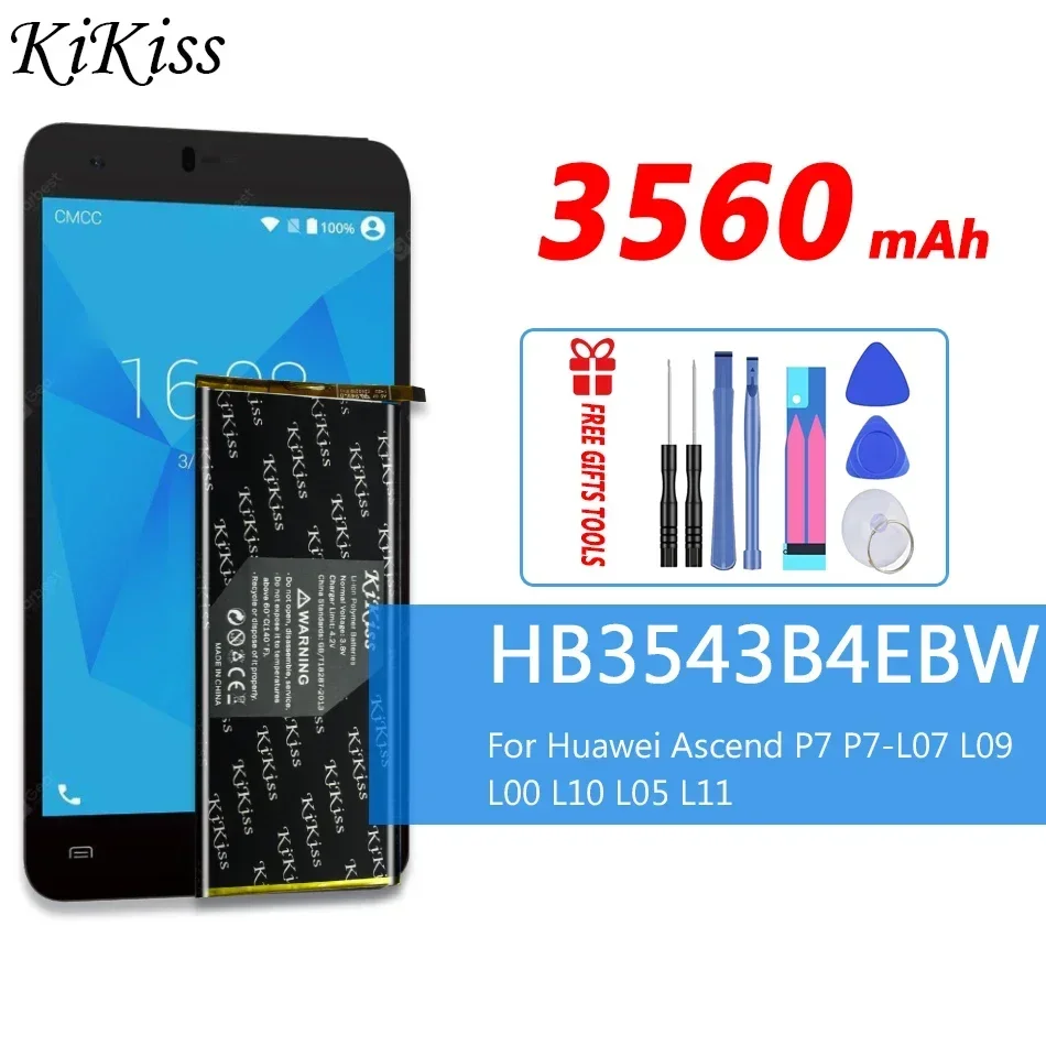 Литий-полимерный аккумулятор HB3543B4EBW 3560 мАч для Huawei Ascend P7 L07 L09 L00 L10 L05 L11 телефона