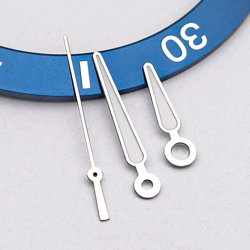 Silver Watch Hands NH35 Watch Hands With C3 Green Luminous Fit NH36 4R36 7S26 Movement For SKX007 SRPD Watch Repair Parts