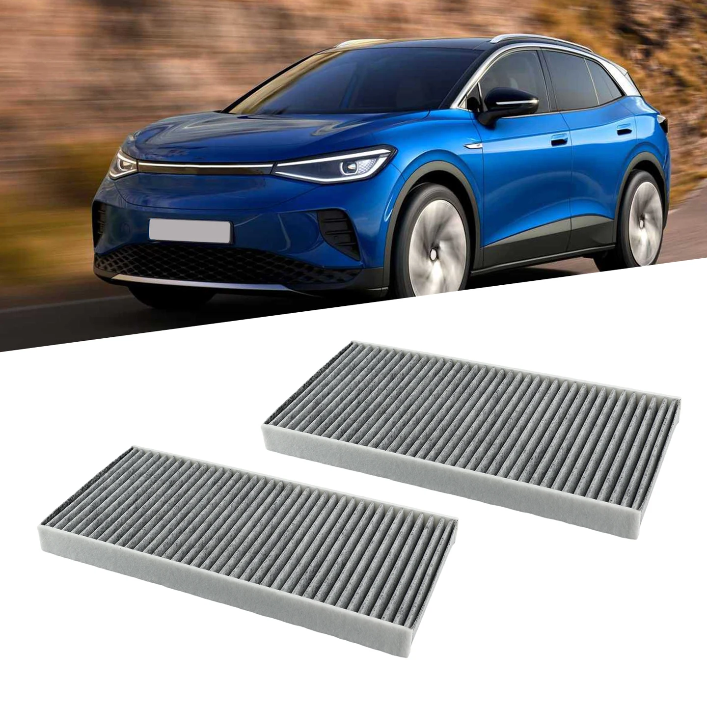 

2X For ID.4 Crozz SUV 2020 2021 2022 2023 Cabin Filters Car Accessories Goods Air Conditioner Filter Compartments