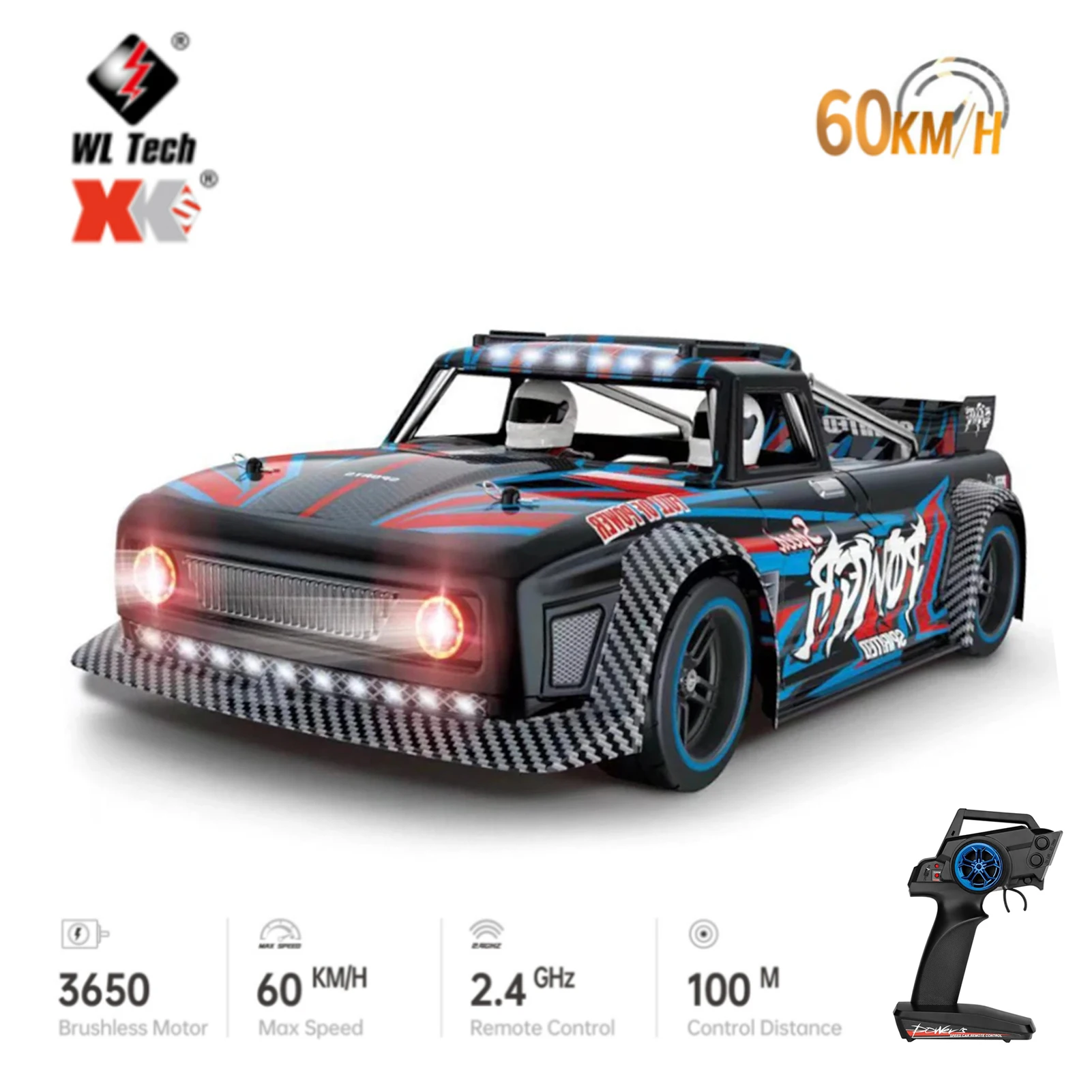 

WLtoys 104072 RTR 1/10 2.4G 4WD 60km/h Brushless RC Car Drift On-Road Metal Chassis LED Light Vehicles Model Off-Road Climbing