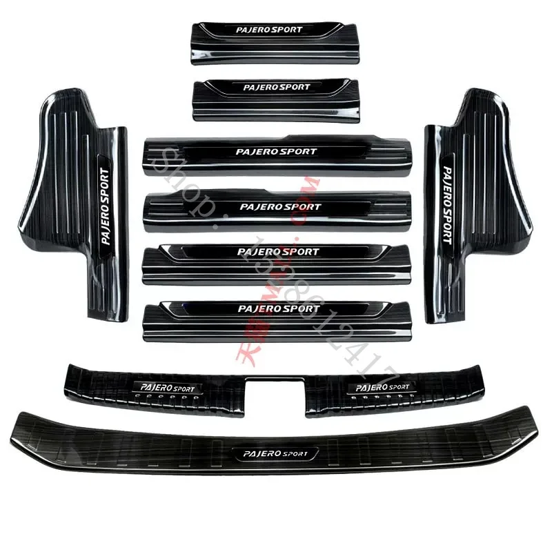 

For Mitsubishi PAJERO SPORT 2020-2021 stainless steel treshold Welcome pedal trunk treshold guard plate protection car styling