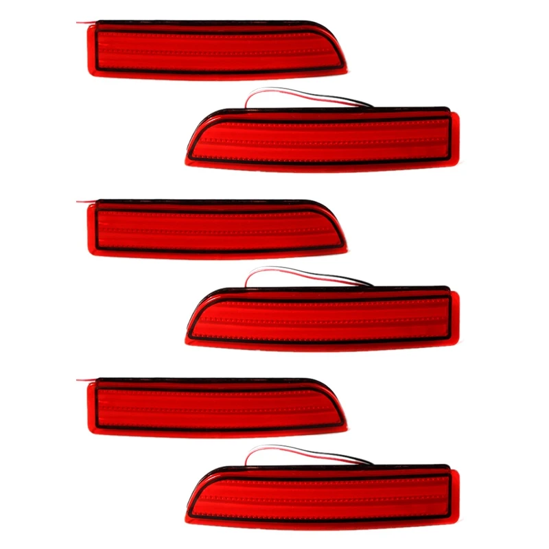 

6X Car LED Tail Light Parking Brake Rear Bumper Reflector Lamp For Toyota Avensis/Alphard Mki/Rav4 LED Tail Lights