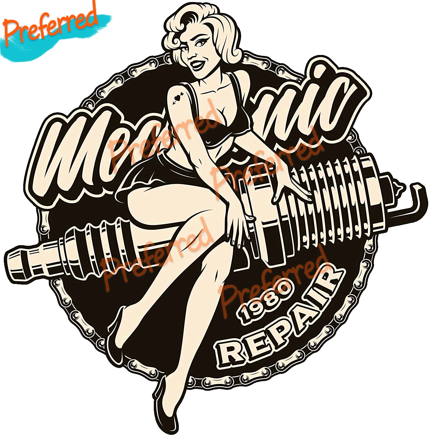 

ВИНТАЖНАЯ крыса, гараж, пин-ап, девушка, ВЫСОКОЕ ПЕРФЕКТИЕ, наклейка на трюковую наклейку, ремонтная наклейка, автомобильная наклейка для ваших всех автомобилей