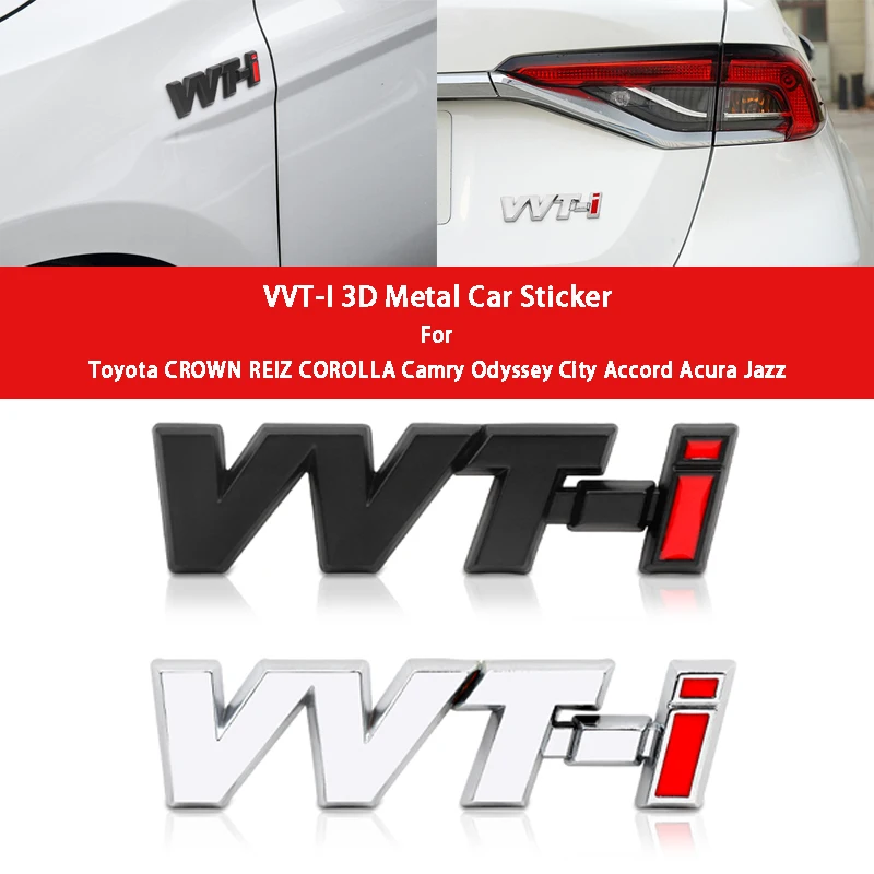 

Metal VVT-i VVTi Car Sticker Fender Emblem Auto Side Wing Badge Decal For Toyota Camry Corolla Yaris Rav4 Chr Auris Avensis Reiz