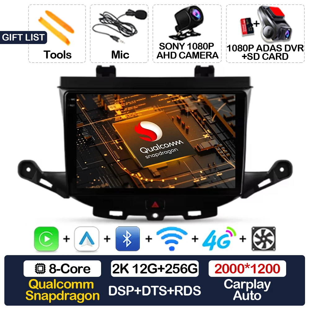 

Автомобильное радио Android 15 для Opel Astra K 2015-2022 головное устройство BT QLED мультимедийный стерео видеоплеер 4G LTE 5G WIFI 2DIN GPS NAVI