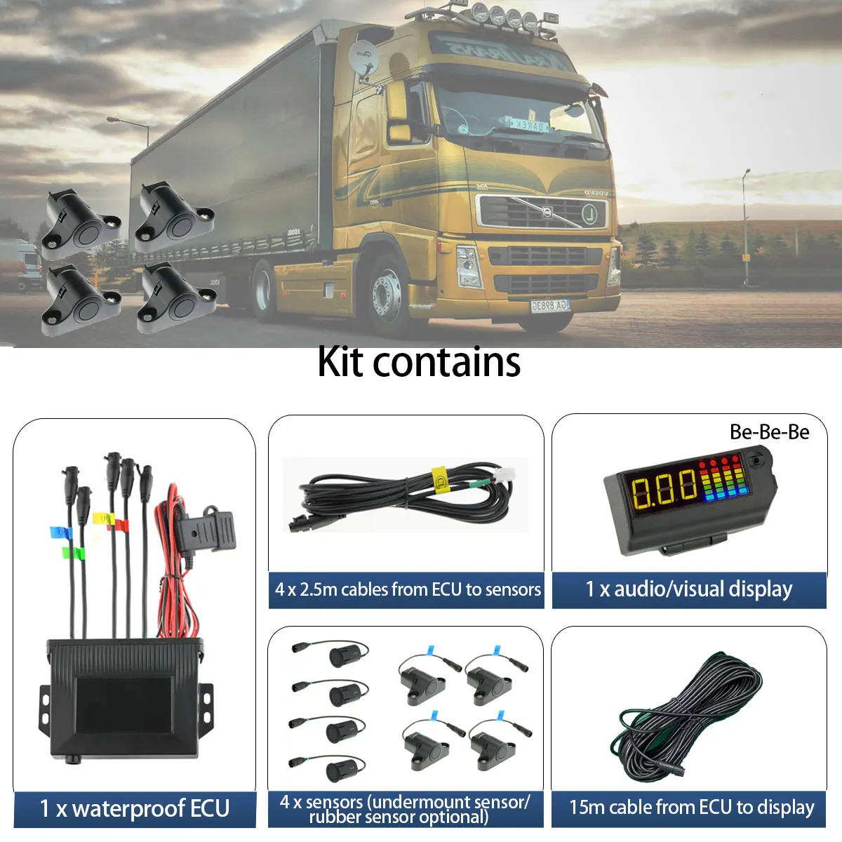 2020 Бестселлер OEM Высокое качество 24 В PDC парктроник ультразвуковой обратный