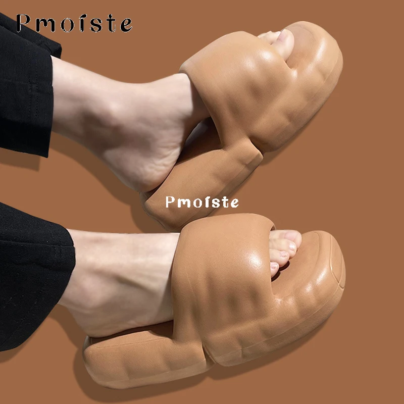 Platform Women's Slippers for Home Bread Soft Summer Shoes Outdoor Comfortable 2023 EVA Slipper Candy Color Designer Slides