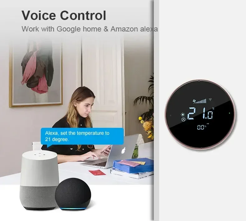 Bandary 2 трубы 4 hvac smart wireless wifi Цифровой комнатный вентилятор-Катушка google nest домашний