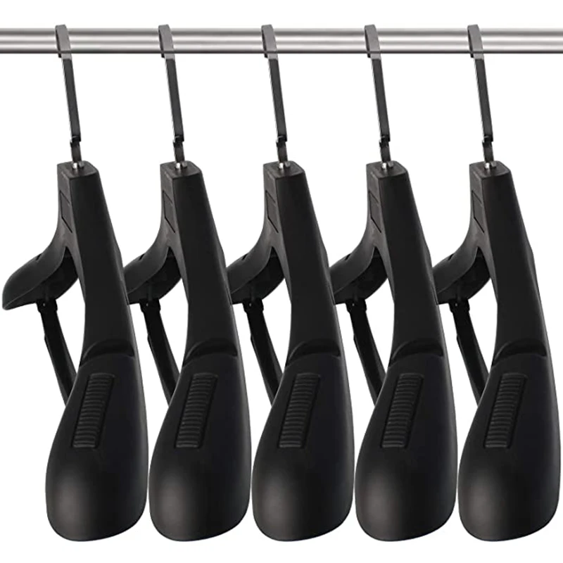 

Racks Wide Shoulders Extra Clothing Swivel Non-slip Hangers Notched Men Hooks Clothes Hanger Organizer Suit Display 10pcs Hanger