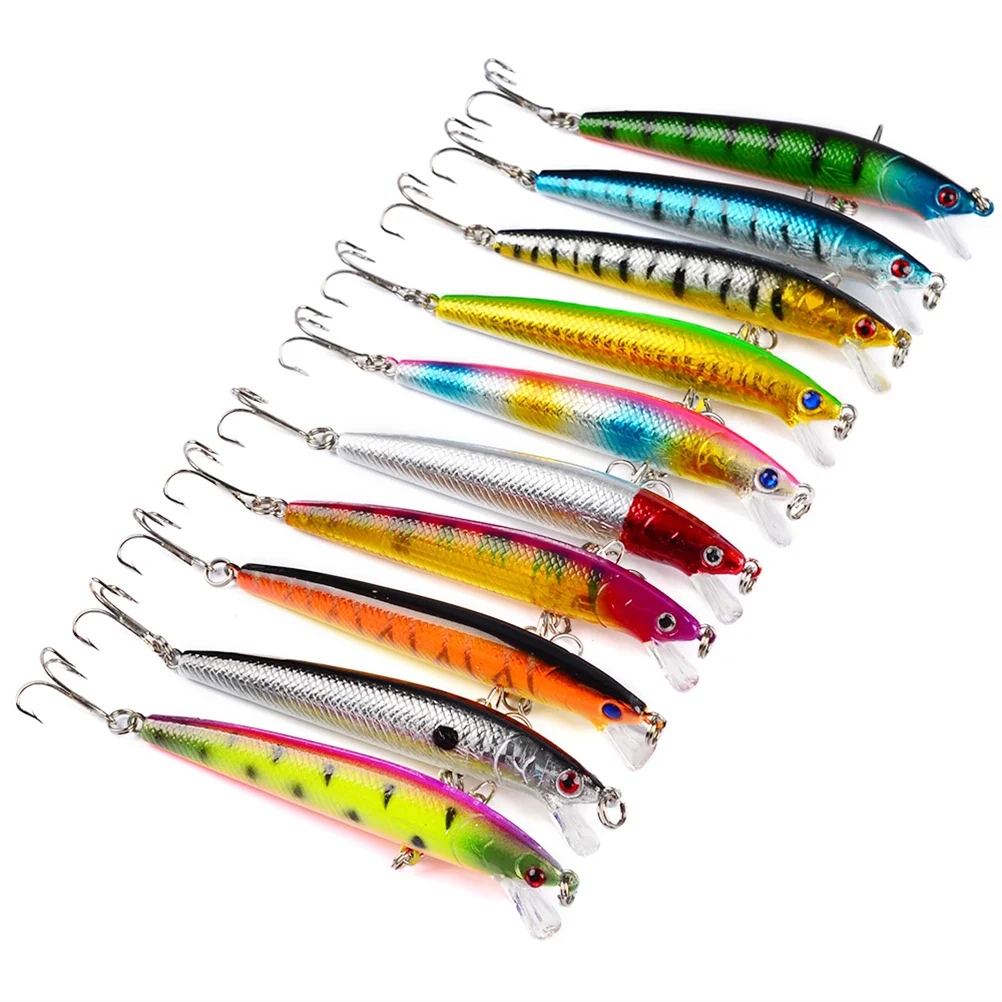 

10pcs 85g Hard Bait Fishing Lure Set Floating Hard Lures 10 Color Fishing Lures for Saltwater Freshwater (Random Color)