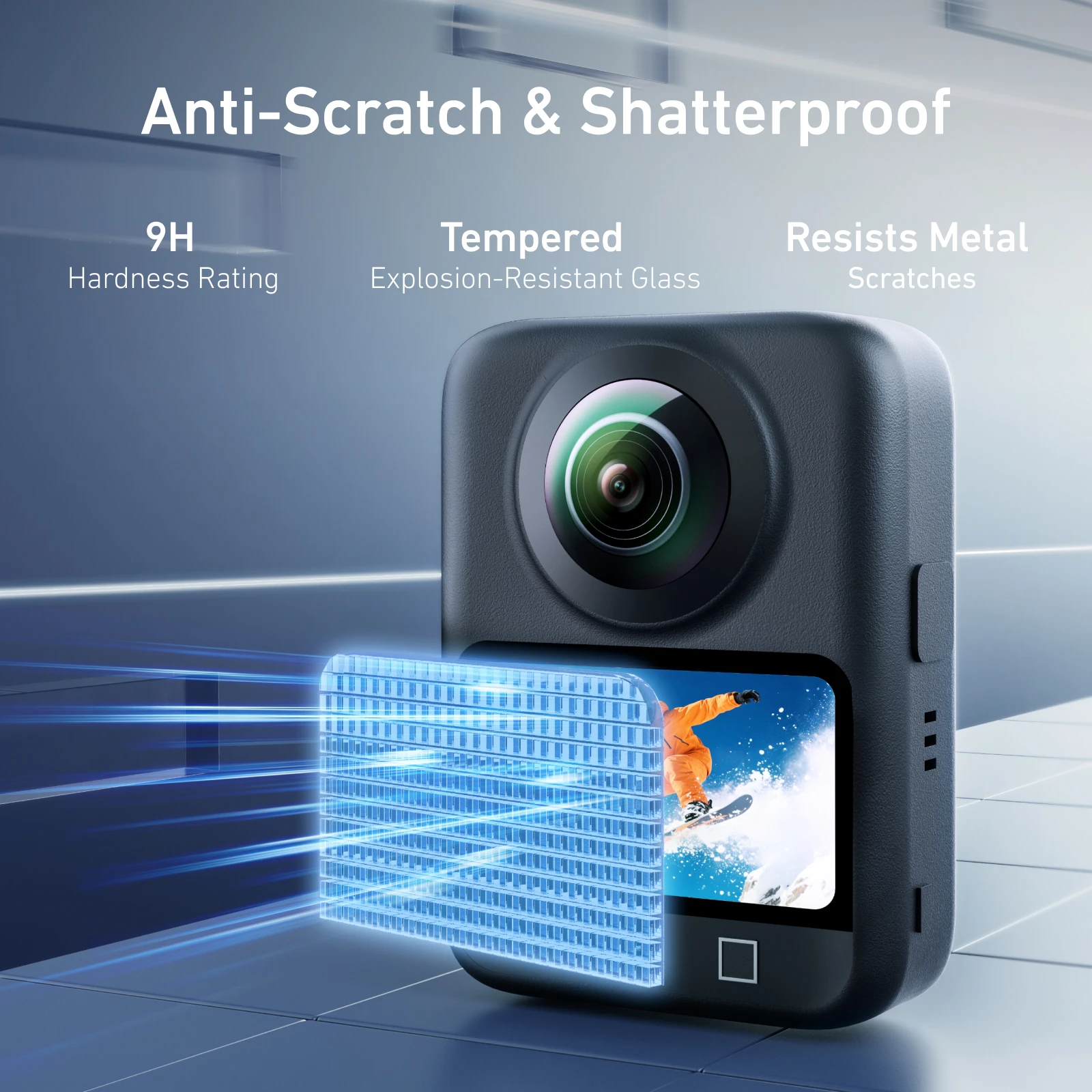 Фото Защитная пленка из закаленного стекла TELESIN HD для объектива DJI OSMO 360, аксессуар для камеры. №3