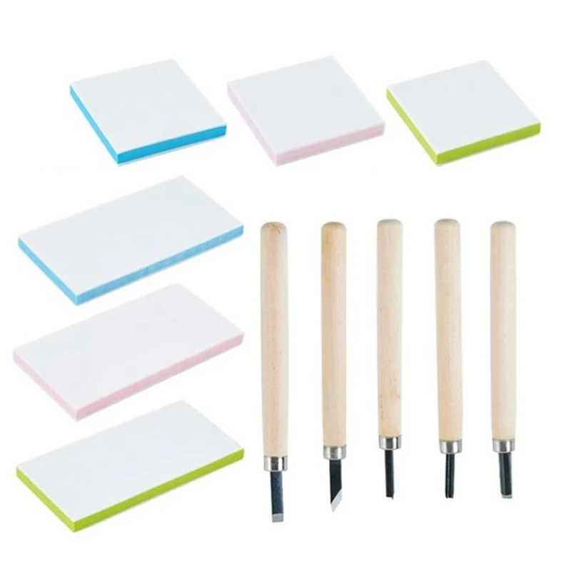 

Инструменты для резьбы, стальной нож для скульптурирования, квадратные резиновые детали, профессиональный гравировальный резиновый кирпи...