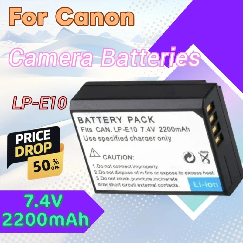 Фото 7,4 В 2200 мАч LP-E10 LP E10 LPE10 аккумулятор для камеры Canon 2000D 1100D 1300D 1200D Высокое качество абсолютно новый №1