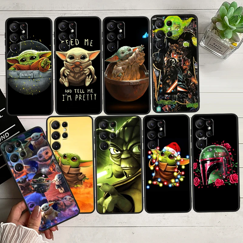 

Star Wars The Baby Yoda Black Phone Case For Samsung Galaxy S23 S22 S21 S20 FE Ultra Pro Lite S10 S10E S9 Plus 5G Cover Capa