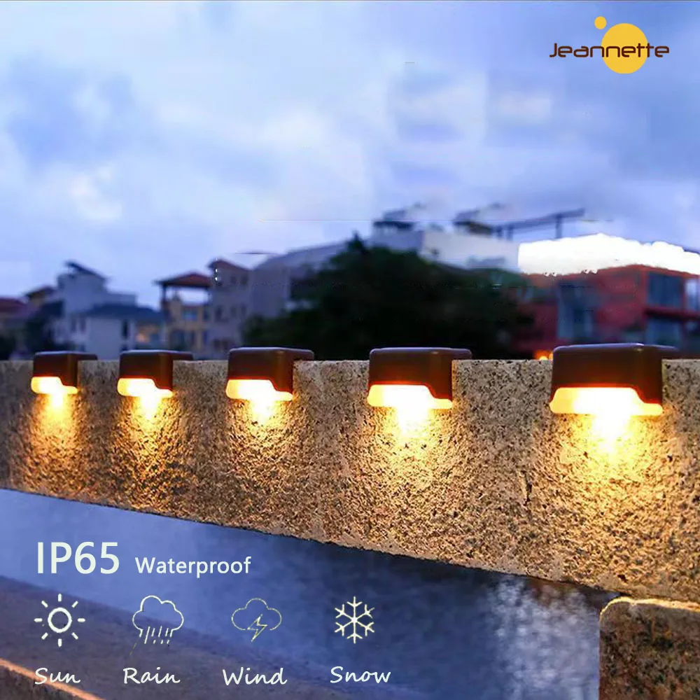 

Solar Lights LED Solar Stairs Lights Outdoor Lights Waterproof Step Deck Light Railing Garden Yard Fence Courtyard Garden Decor