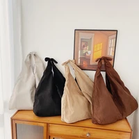 suede women handbag large capacity shoulder bag vintage solid color underarm bags fashion shopper tote bag daily girls hobo bag