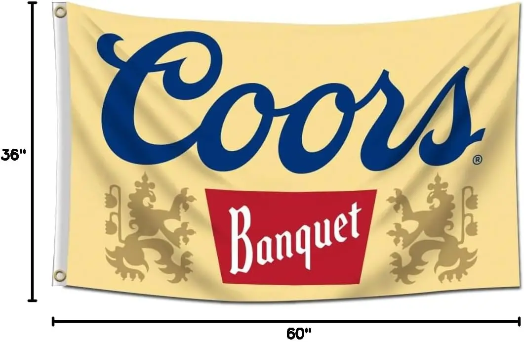 Ретро-баннер Coors Banquet Beer для паба, декор для бара, настенное искусство, винтажная реклама пивоварни, флаг для мужской комнаты или спортивного бара (art.: 3920da63ee620) - 3920da63ee620