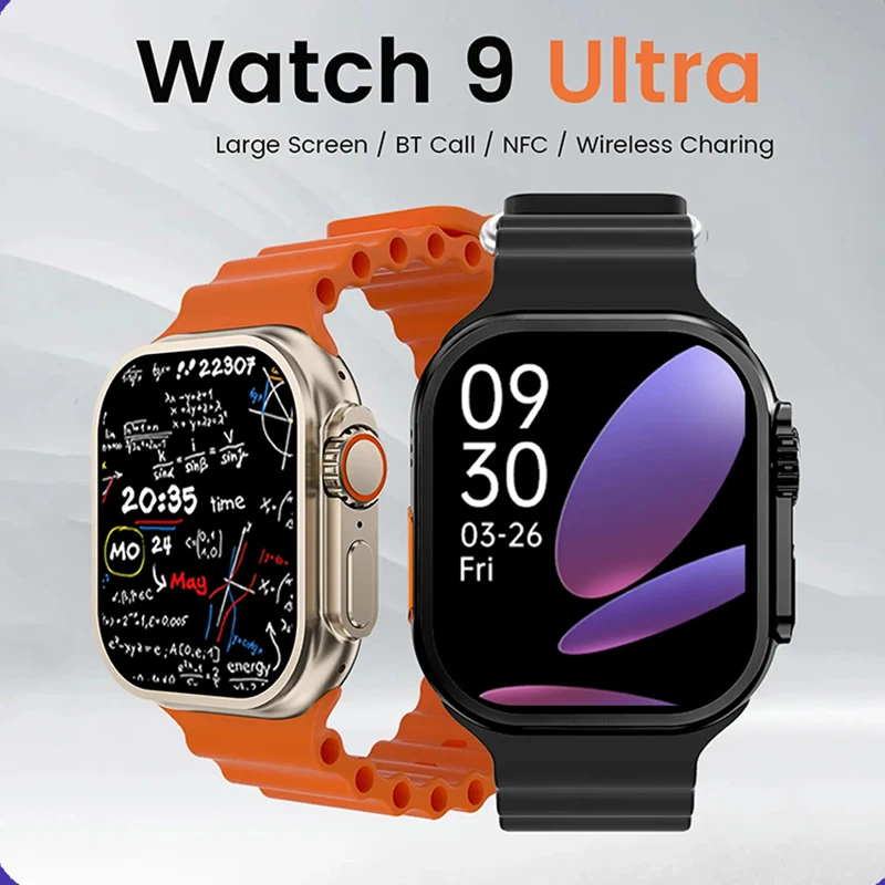 

Watch 9 Ultra SmartWatch 49mm Multidial Bedside Lamp Bluetooth Call Calculator BT Music Rotary key Wireless Charging For Apple