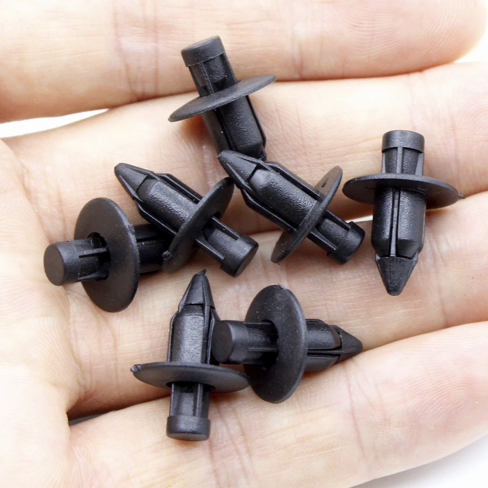 

20/50 шт. универсальный автомобильный обтекатель, заклепки, крепежные зажимы для панели, 6,5 мм, пластиковый зажим для кнопок