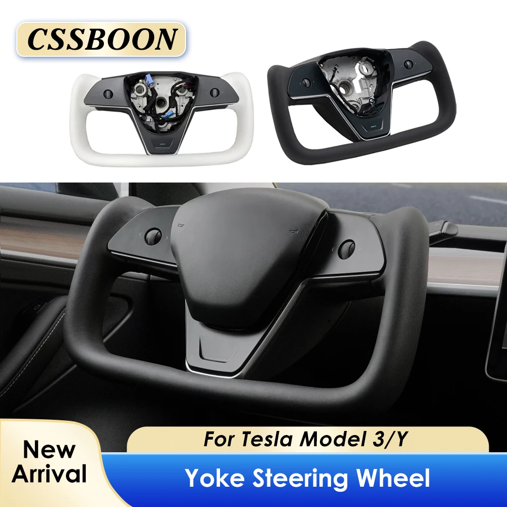 CSSBOON Yoke2.0 спортивный гоночный Кожаный руль для Tesla аксессуары модель Y Модель 3