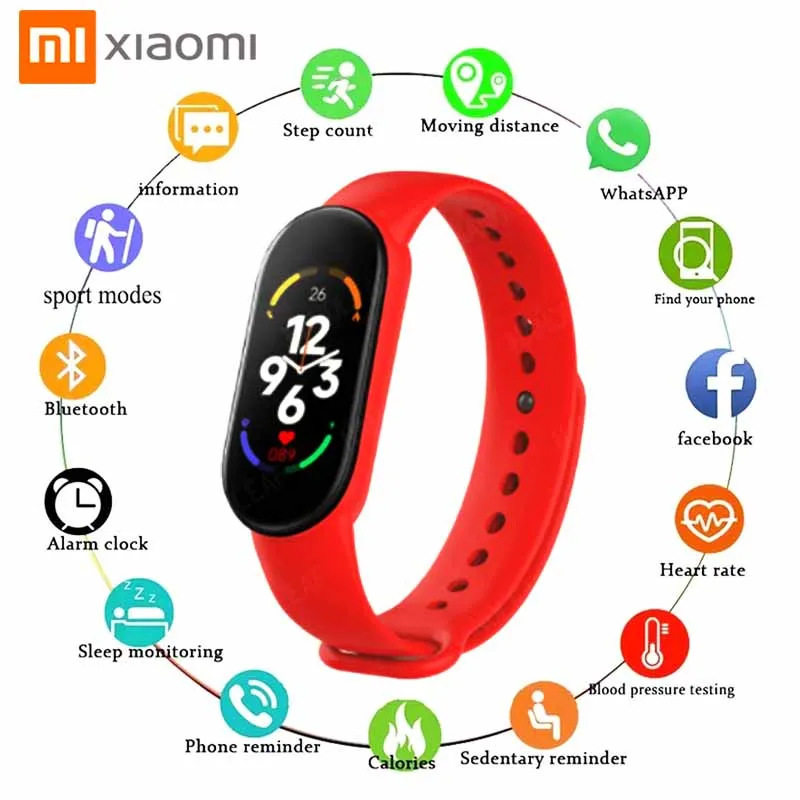

XIAOMI M7 Smart Watch Men Women Dynamic Display Screen All Day Sport Tracker Call Message Reminder Waterproof Digital Wristwatch