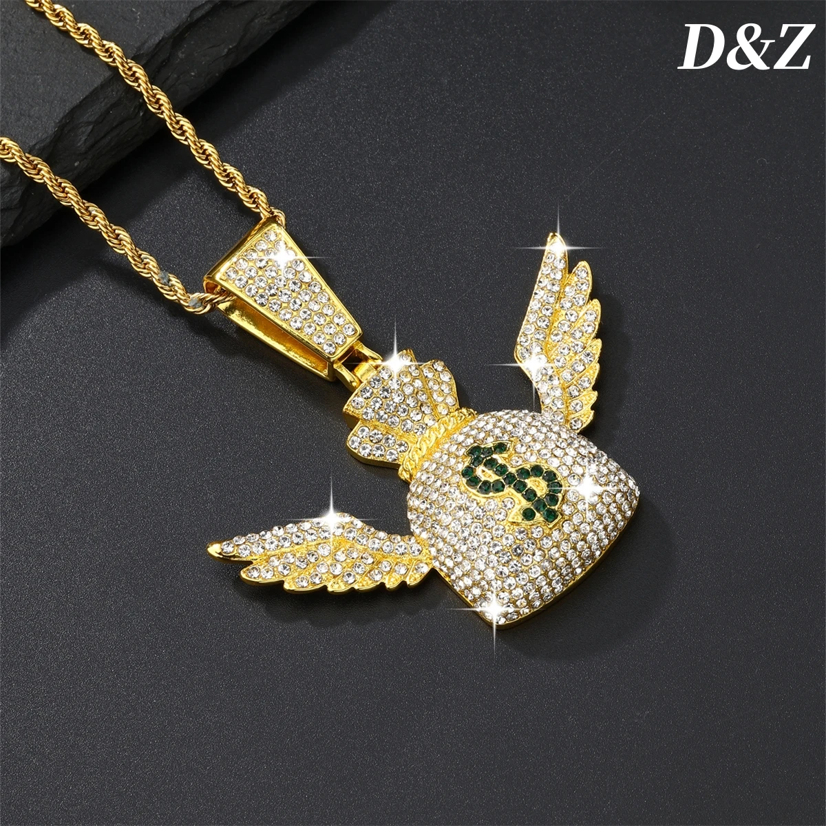 Подвеска D &amp Z с отделением для денег и сумкой в виде крыльев диаметром 13 мм