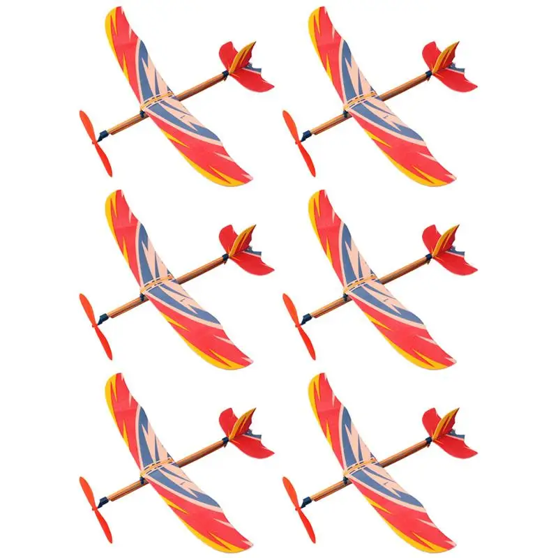 

6pcs DIY Airplane Toys Flying Glider Planes Educational Plaything (Random Style)