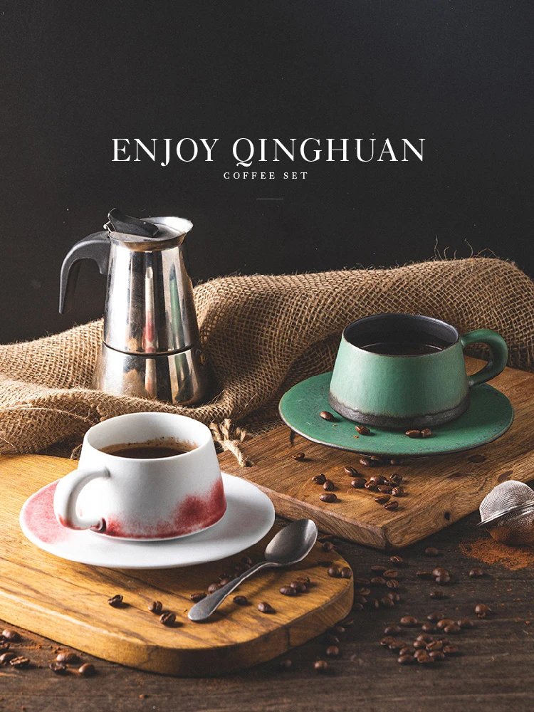 

Кофейная чашка и блюдце в европейском стиле, Высококачественная кружка, домашние изысканные керамические Столовые приборы для послеобеденного чая