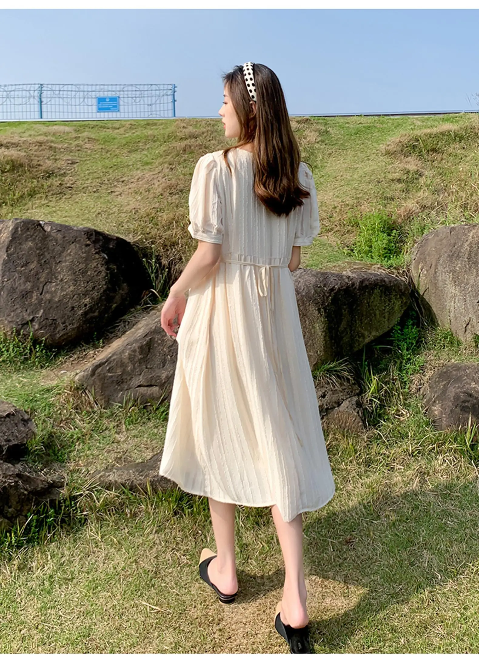 Одежда для беременных летнее платье с пышными рукавами милое асимметричными