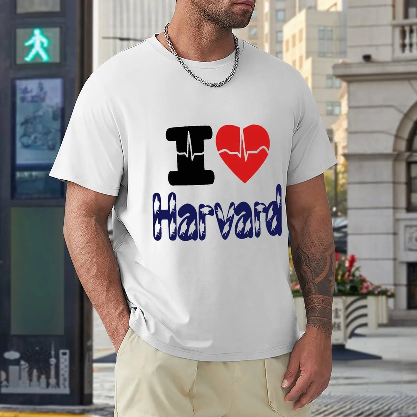 

I Love Harvard T Shirts Men Shirt Fashion Clothes Graphics Sweatshirt 100% Cotton TShirts Tee Top