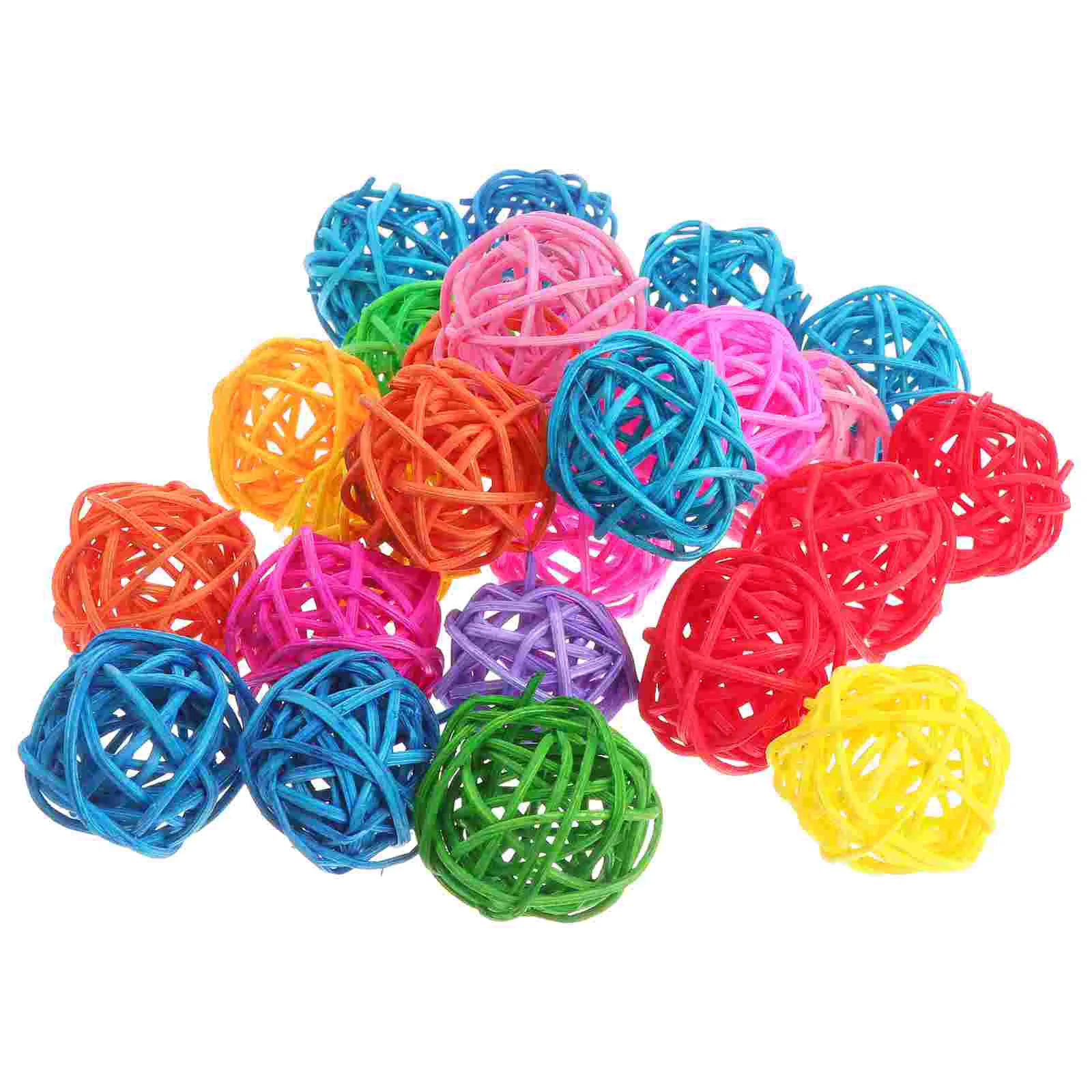 

Birds Rattan Balls, Parrot Chewing Toys Bite Toys for Budgies Conures Hamsters Orbs Crafts DIY Accessories Vase Fillers 50PCS