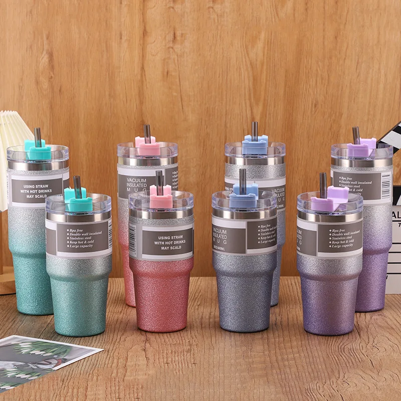 30oz/20oz Tumblers Yetys Travel Mugs Beer Cup With Straw Lids Stainless Steel Vacuum Insulat Thermal Water Bottle for Car Coffee