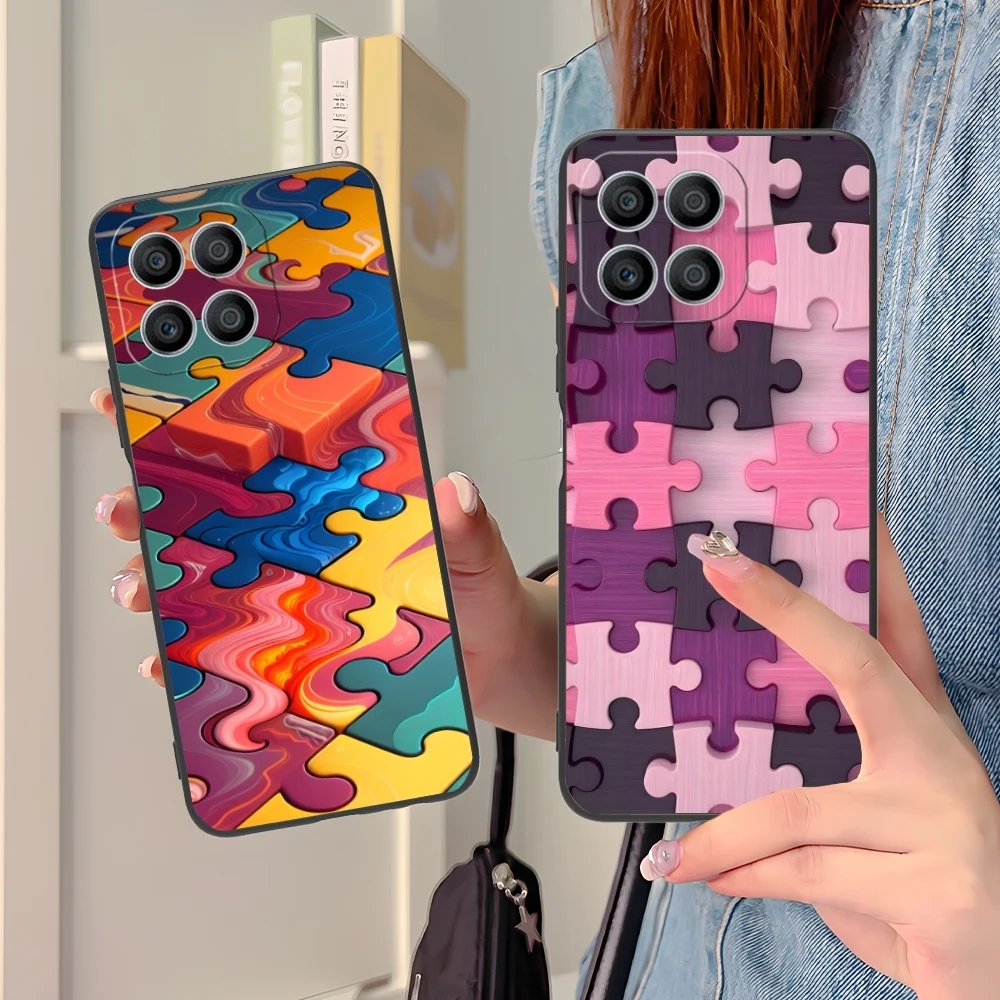Чехол для мобильного телефона Puzzle Pretty Fashion Huawei Honor 90 80 70 60 50 30 20 10 9 8 7 Pro S SE Lite 5G