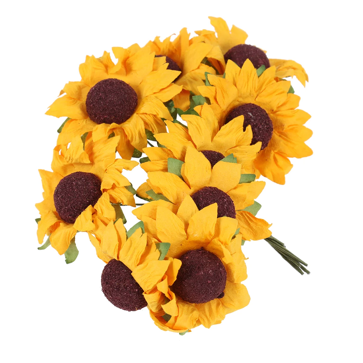 

Sunflower Artificial Flower Sunflowers Flowers Bouquet Fake Weddingpaper Decor Silk Faux Heads Simulation Decorations Party