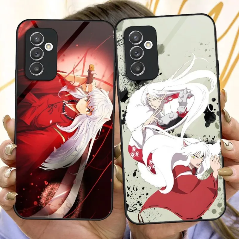 

Anime Inuyasha Phone Case For Samsung A52 A71 A21 A22 A31 A20 A12 A51 A40 A72 A81 Galaxy A14 A54 A34 M14 Glass Design Cover
