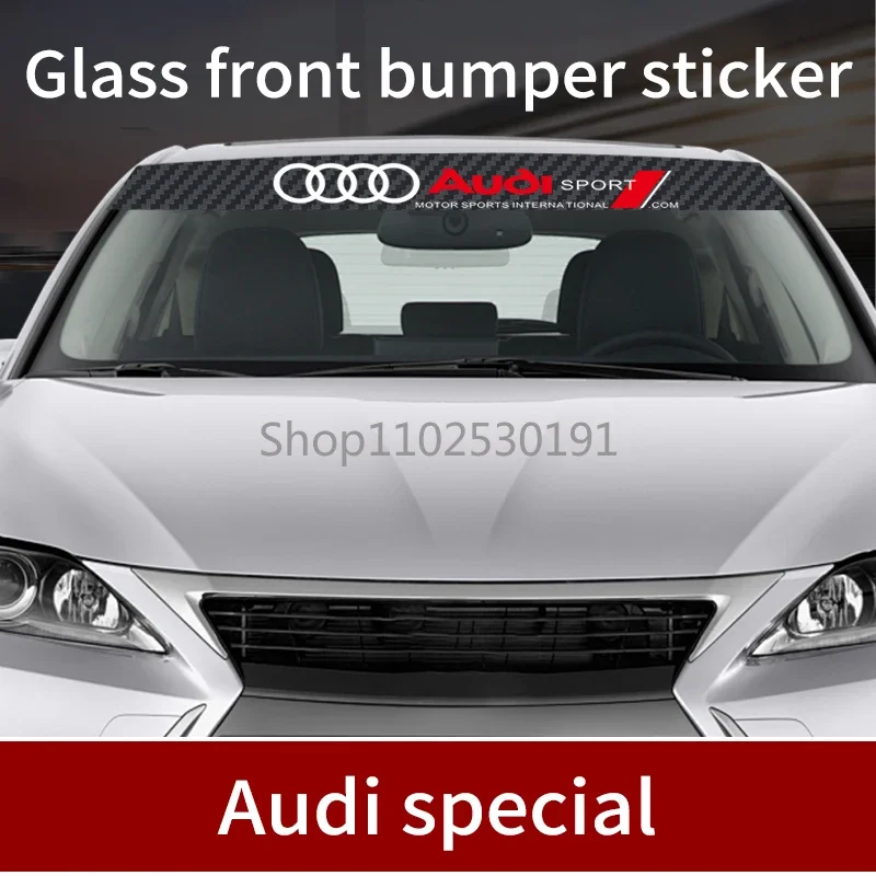 Углеродная наклейка для переднего лобового стекла автомобиля декоративные