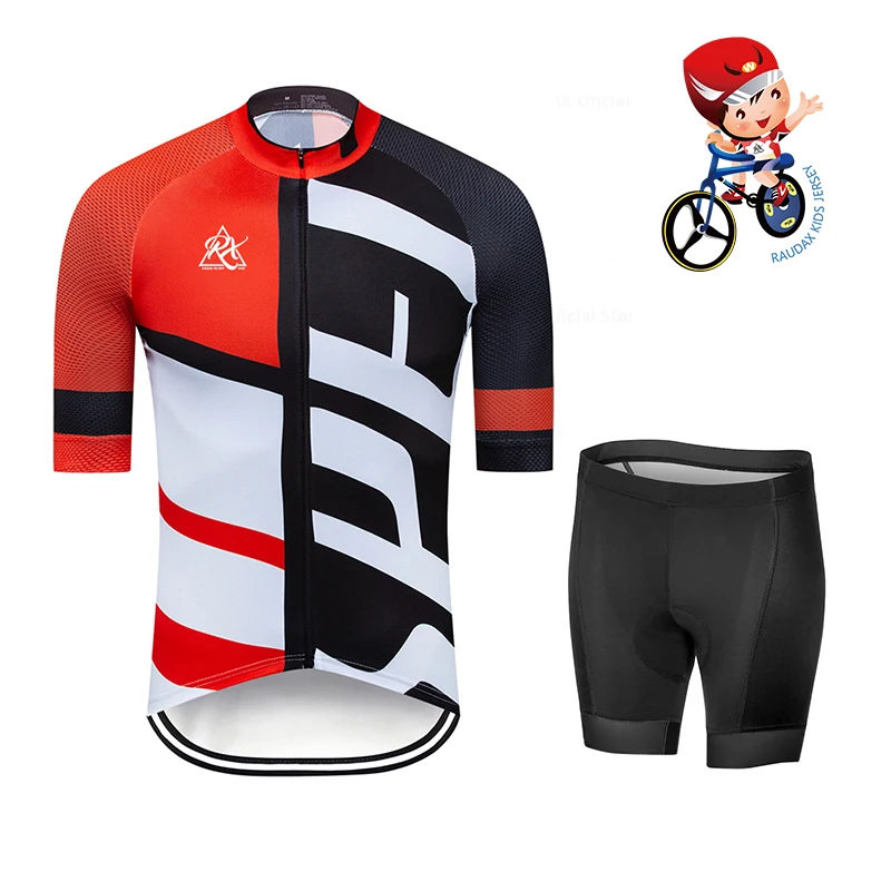

2022 New Kids Cycling Jersey Set Raudax Children Cycling Clothing Summer Bike Jersey Breathable Quick Dry Bicycle Jersey Suit
